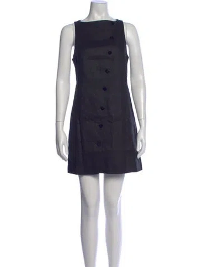 Pre-owned Dissh Linen Mini Dress In Black