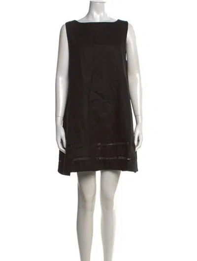 Pre-owned Dissh Linen Mini Dress In Black