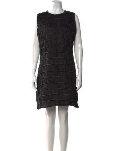 Pre-owned Dissh Linen Mini Dress In Black