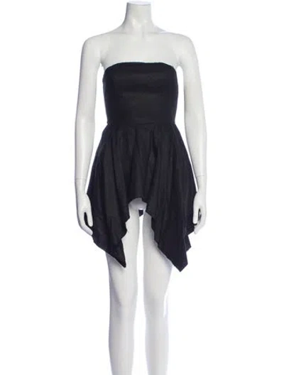 Pre-owned Dissh Linen Mini Dress In Blue