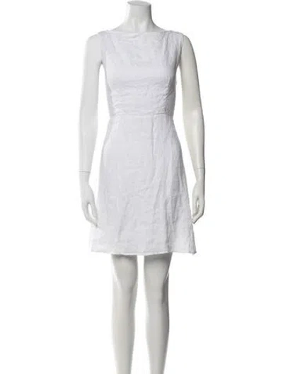 Pre-owned Dissh Linen Mini Dress In Blue