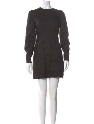 Pre-owned Dissh Linen Mini Dress In Gray