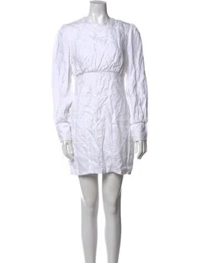 Pre-owned Dissh Linen Mini Dress In Neutral