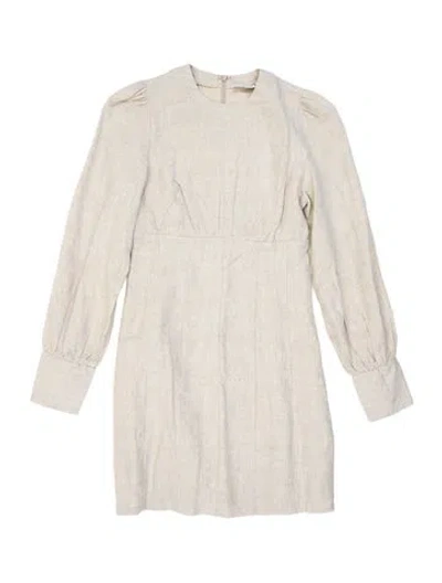 Pre-owned Dissh Linen Mini Dress In Neutral