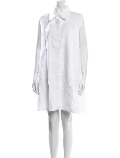 Pre-owned Dissh Linen Mini Dress In Neutral