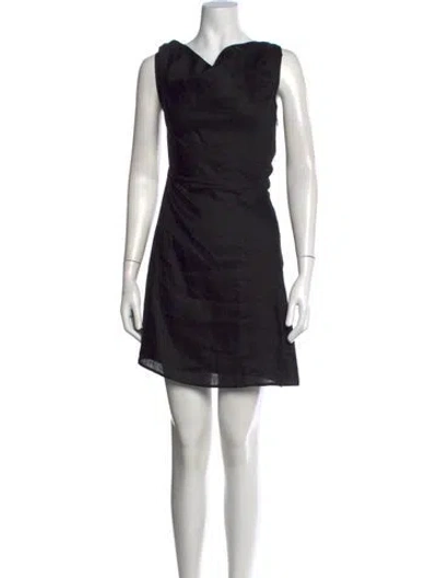 Pre-owned Dissh Linen Mini Dress W/ Tags In Black