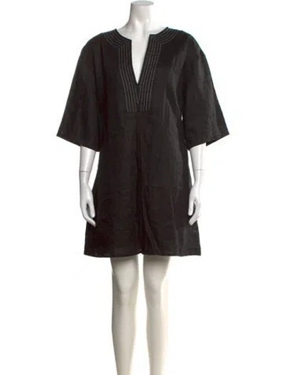 Pre-owned Dissh Linen Mini Dress W/ Tags In Black
