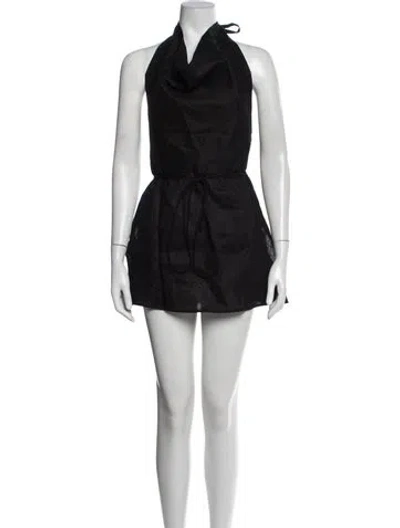 Pre-owned Dissh Linen Mini Dress W/ Tags In Black