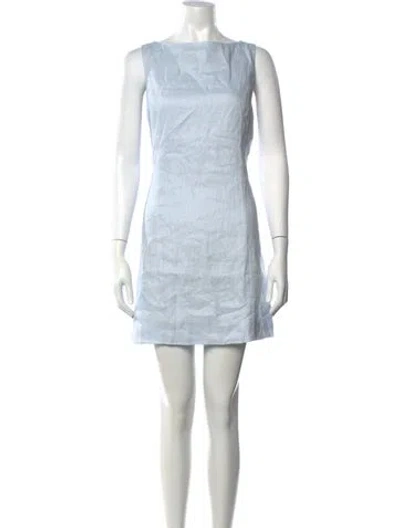 Pre-owned Dissh Linen Mini Dress W/ Tags In Blue