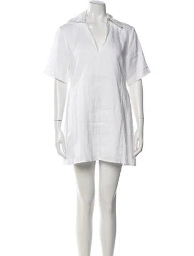 Pre-owned Dissh Linen Mini Dress W/ Tags In Neutral