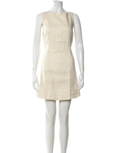 Pre-owned Dissh Linen Mini Dress W/ Tags In Neutrals