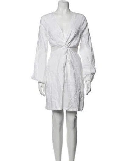 Pre-owned Dissh Linen Mini Dress W/ Tags In White
