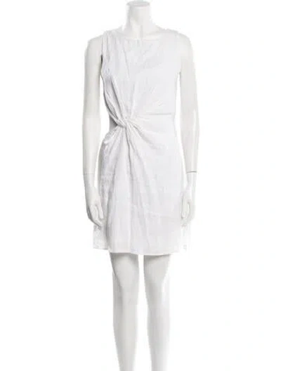 Pre-owned Dissh Linen Mini Dress In White