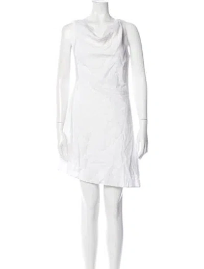Pre-owned Dissh Linen Mini Dress In White