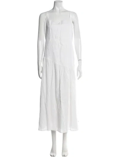 Pre-owned Dissh Linen Mini Dress In White