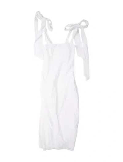 Pre-owned Dissh Linen Mini Dress In White