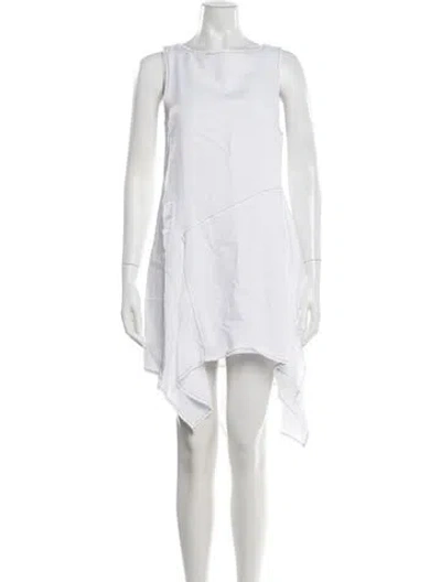 Pre-owned Dissh Linen Mini Dress In White