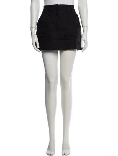 Pre-owned Dissh Linen Mini Shorts In Black