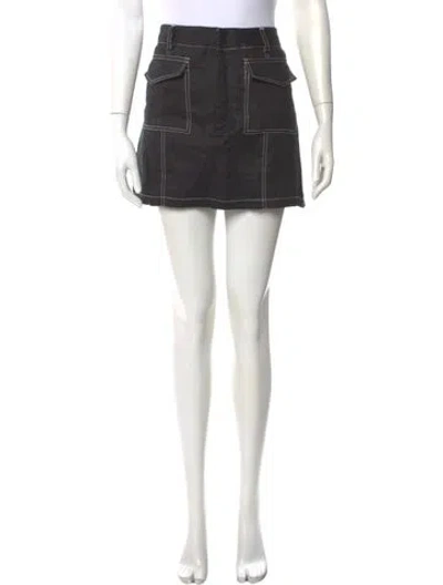 Pre-owned Dissh Linen Mini Shorts In Black