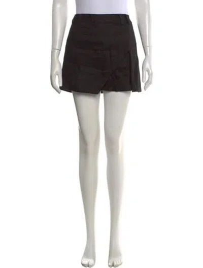 Pre-owned Dissh Linen Mini Shorts In Black