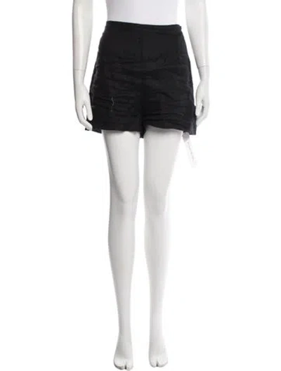Pre-owned Dissh Linen Mini Shorts In Black