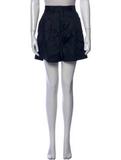 Pre-owned Dissh Linen Mini Shorts In Black