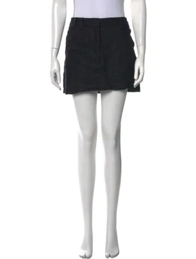 Pre-owned Dissh Linen Mini Shorts In Black