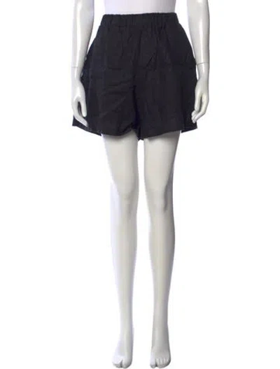 Pre-owned Dissh Linen Mini Shorts In Black