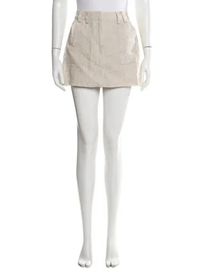 Pre-owned Dissh Linen Mini Shorts In Neutral