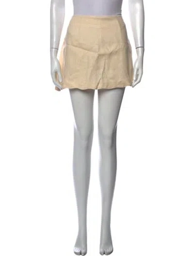 Pre-owned Dissh Linen Mini Shorts In Neutrals