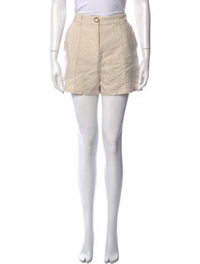 Pre-owned Dissh Linen Mini Shorts In Neutrals