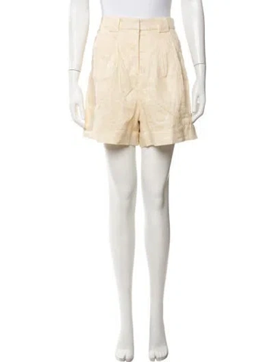 Pre-owned Dissh Linen Mini Shorts In Neutrals