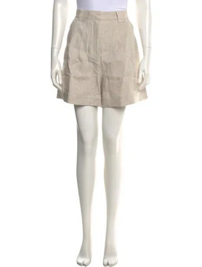 Pre-owned Dissh Linen Mini Shorts W/ Tags In Neutral