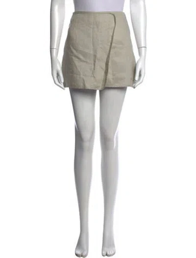Pre-owned Dissh Linen Mini Shorts W/ Tags In Neutrals