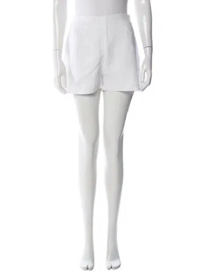 Pre-owned Dissh Linen Mini Shorts In White