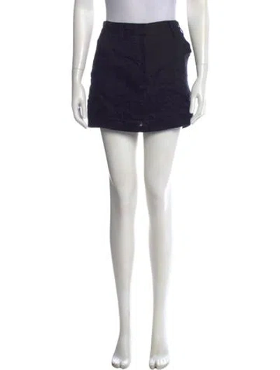 Pre-owned Dissh Linen Mini Skirt In Black