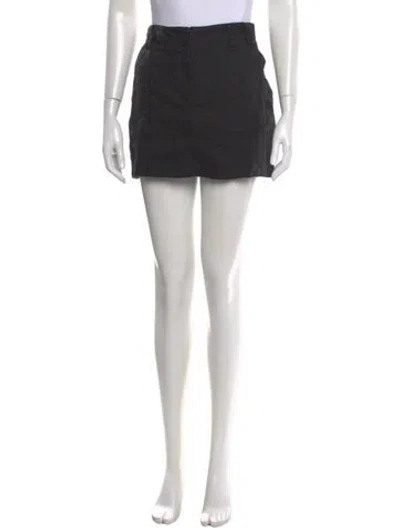 Pre-owned Dissh Linen Mini Skirt In Black