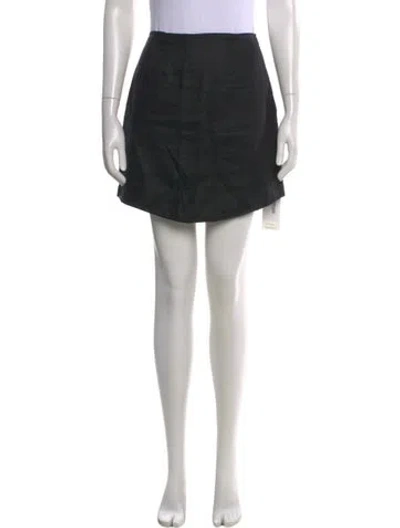 Pre-owned Dissh Linen Mini Skirt In Black