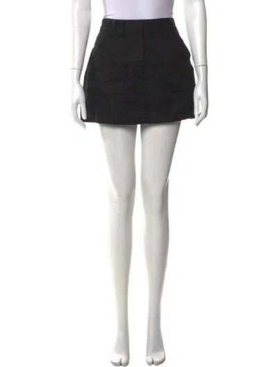 Pre-owned Dissh Linen Mini Skirt In Black