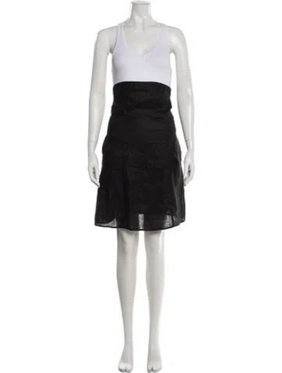 Pre-owned Dissh Linen Mini Skirt In Black