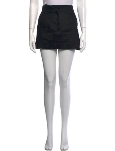 Pre-owned Dissh Linen Mini Skirt In Black