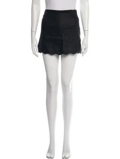 Pre-owned Dissh Linen Mini Skirt In Black