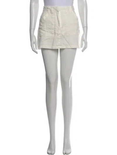 Pre-owned Dissh Linen Mini Skirt In Neutral