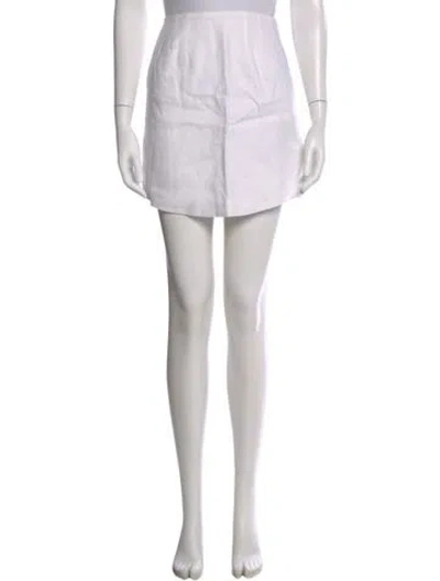 Pre-owned Dissh Linen Mini Skirt In Neutral