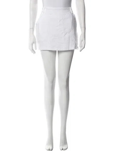 Pre-owned Dissh Linen Mini Skirt In Neutrals