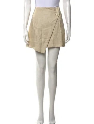 Pre-owned Dissh Linen Mini Skirt In Neutrals