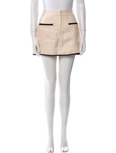 Pre-owned Dissh Linen Mini Skirt W/ Tags In Neutral