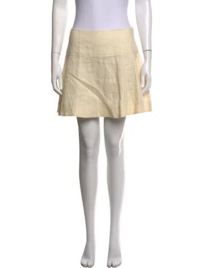 Pre-owned Dissh Linen Mini Skirt W/ Tags In Neutrals