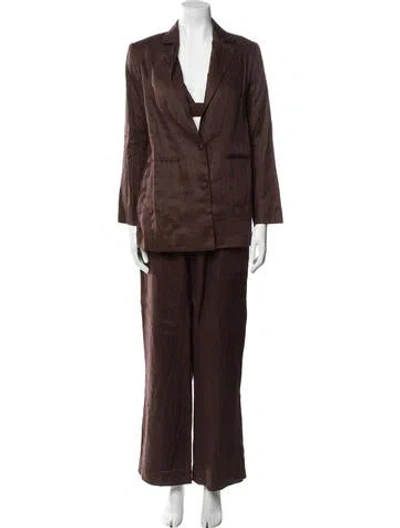 Pre-owned Dissh Linen Pant Set W/ Tags In Brown