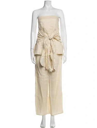 Pre-owned Dissh Linen Pant Set W/ Tags In Neutral